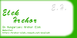 elek hrehor business card